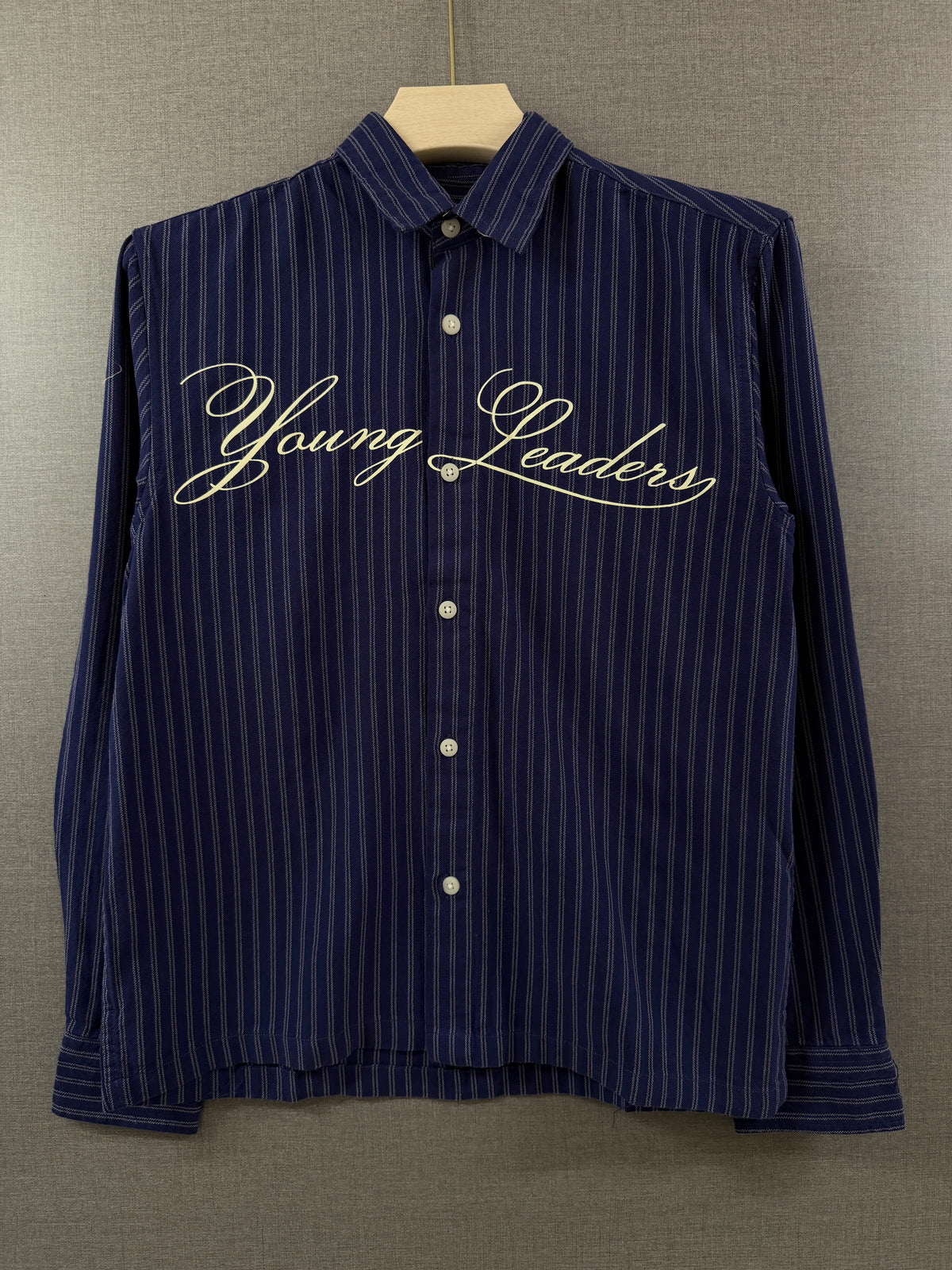 Signature Stripe Boxy Fit Shirt - Navy