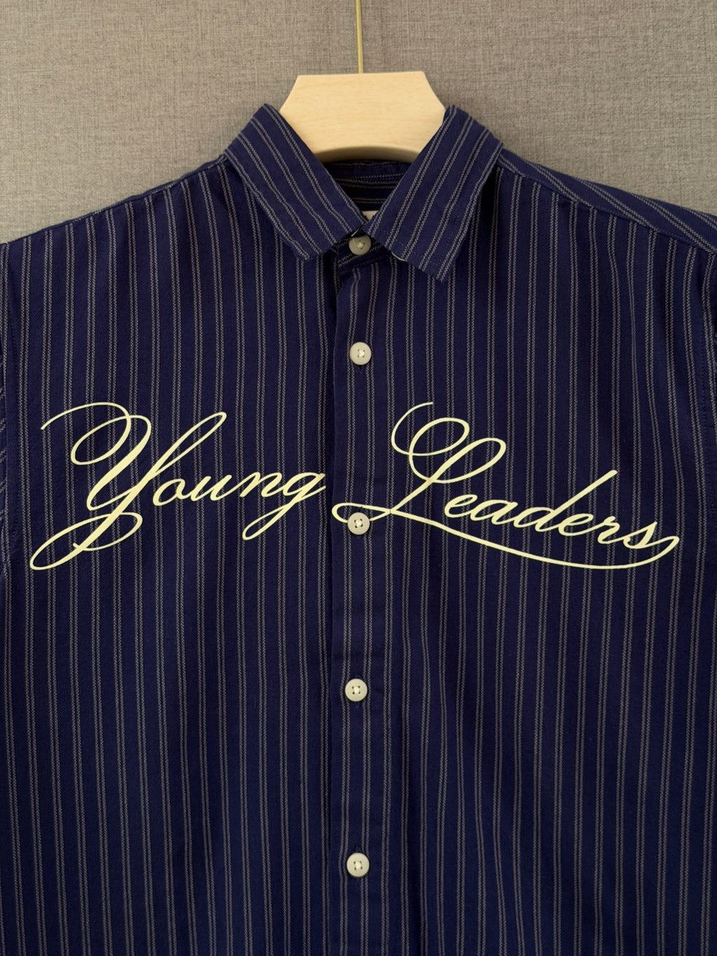 Signature Stripe Boxy Fit Shirt - Navy