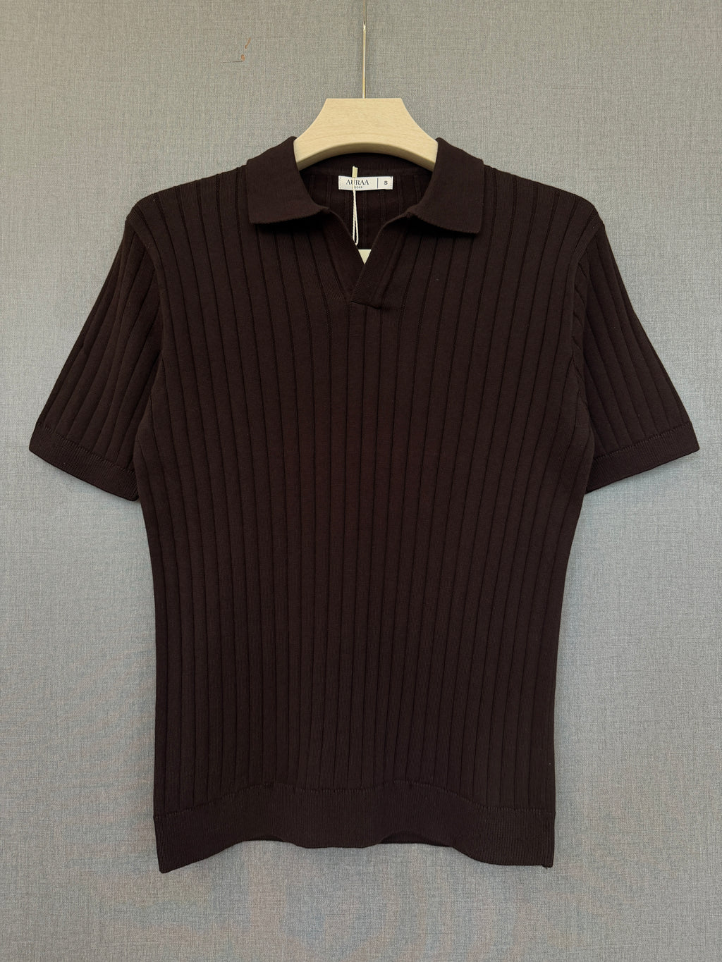 Ribbed Polo - Espresso Brown