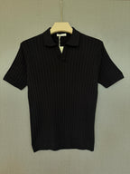 Ribbed Polo - Black