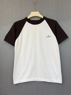 Classic Raglan Tee - Brown & White