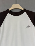 Classic Raglan Tee - Brown & White