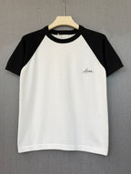 Classic Raglan Tee - Black & White