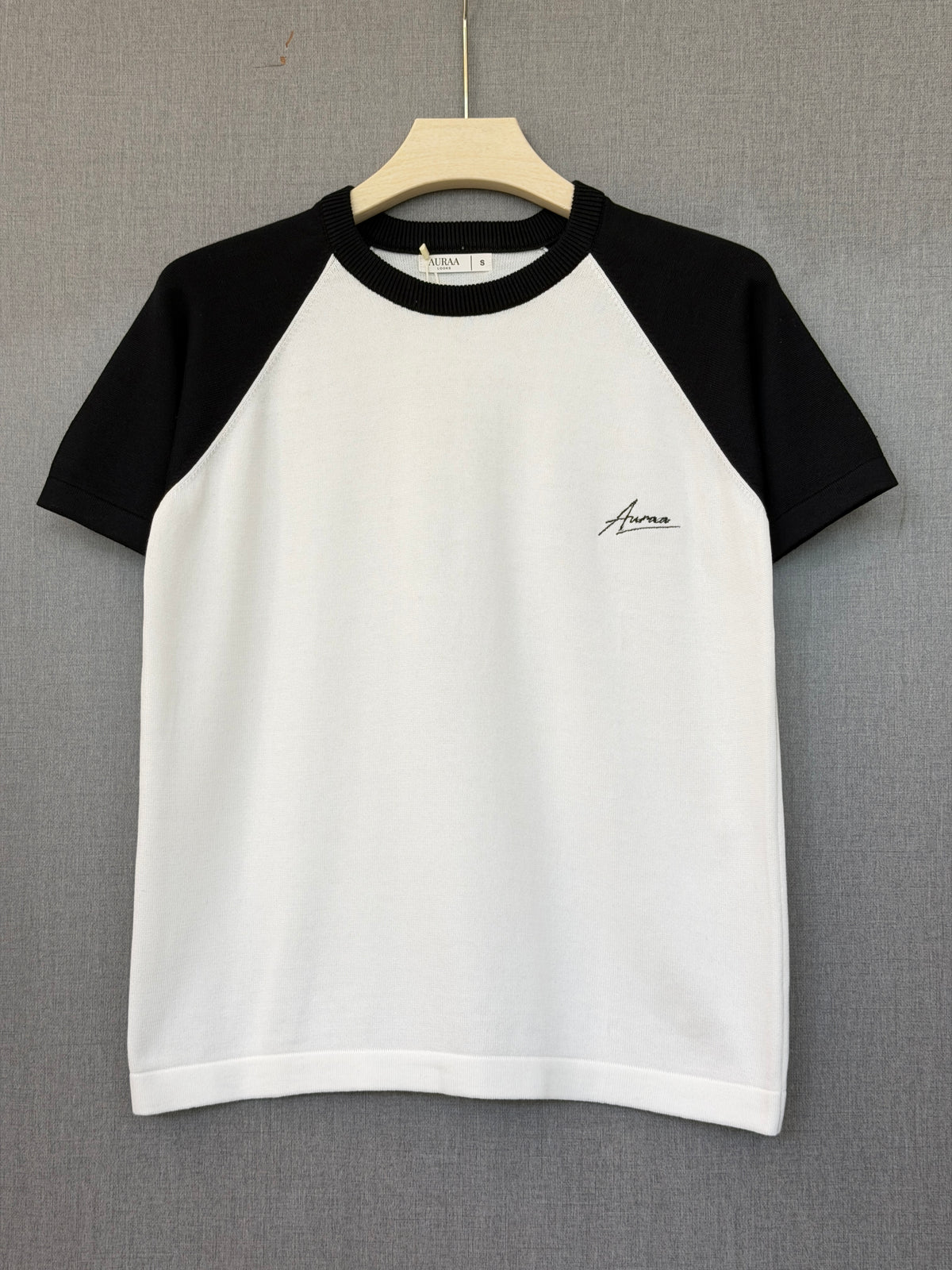 Classic Raglan Tee - Black & White