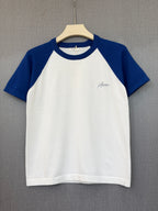 Classic Raglan Tee - Royal Blue & White