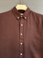 Linen Shirt - Chocolate Brown