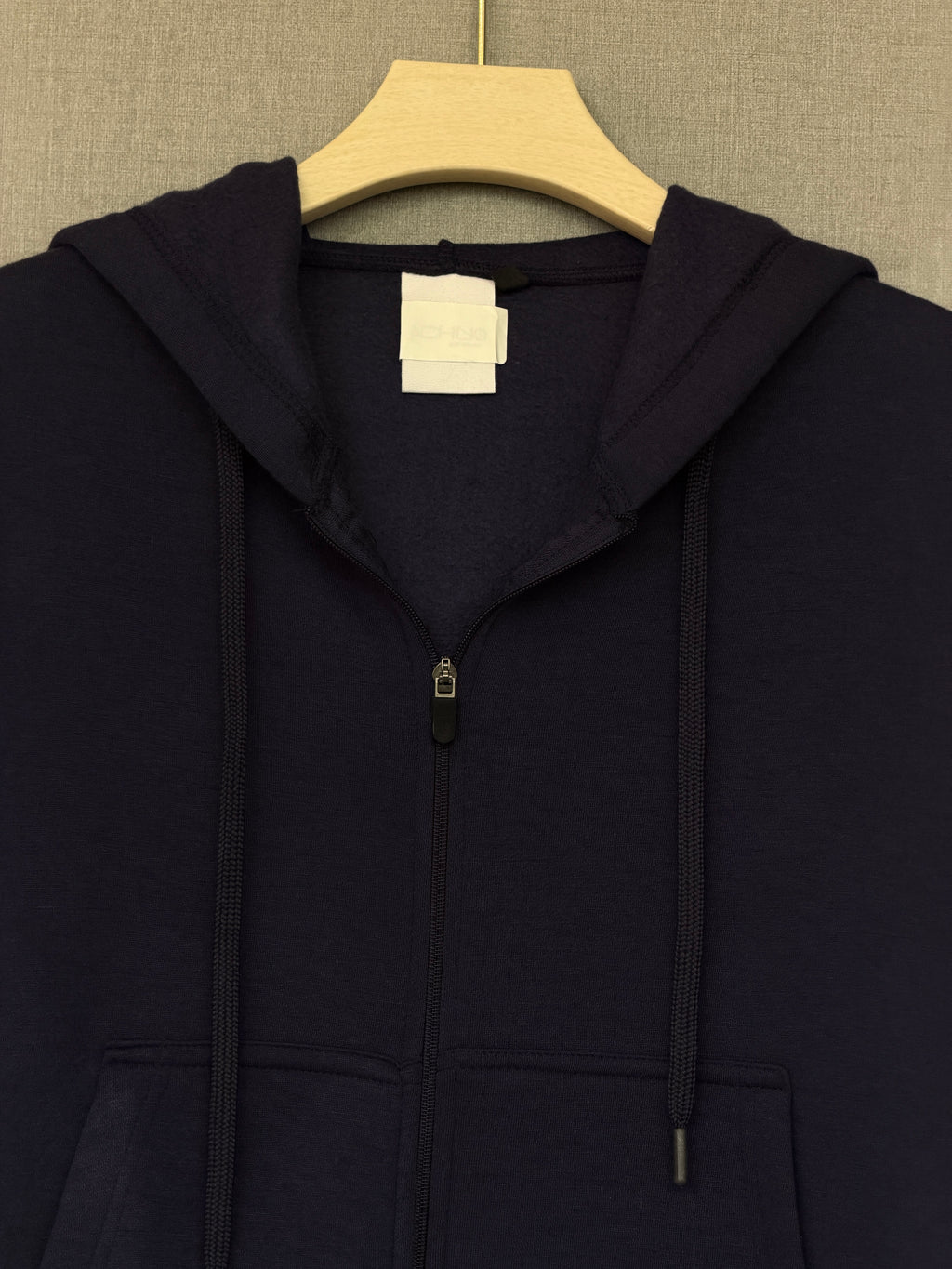 Oversized Zip Up Hoodie - Navy Blue