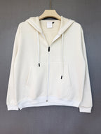 Oversized Zip Up Hoodie - Off White