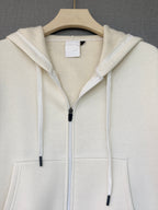 Oversized Zip Up Hoodie - Off White