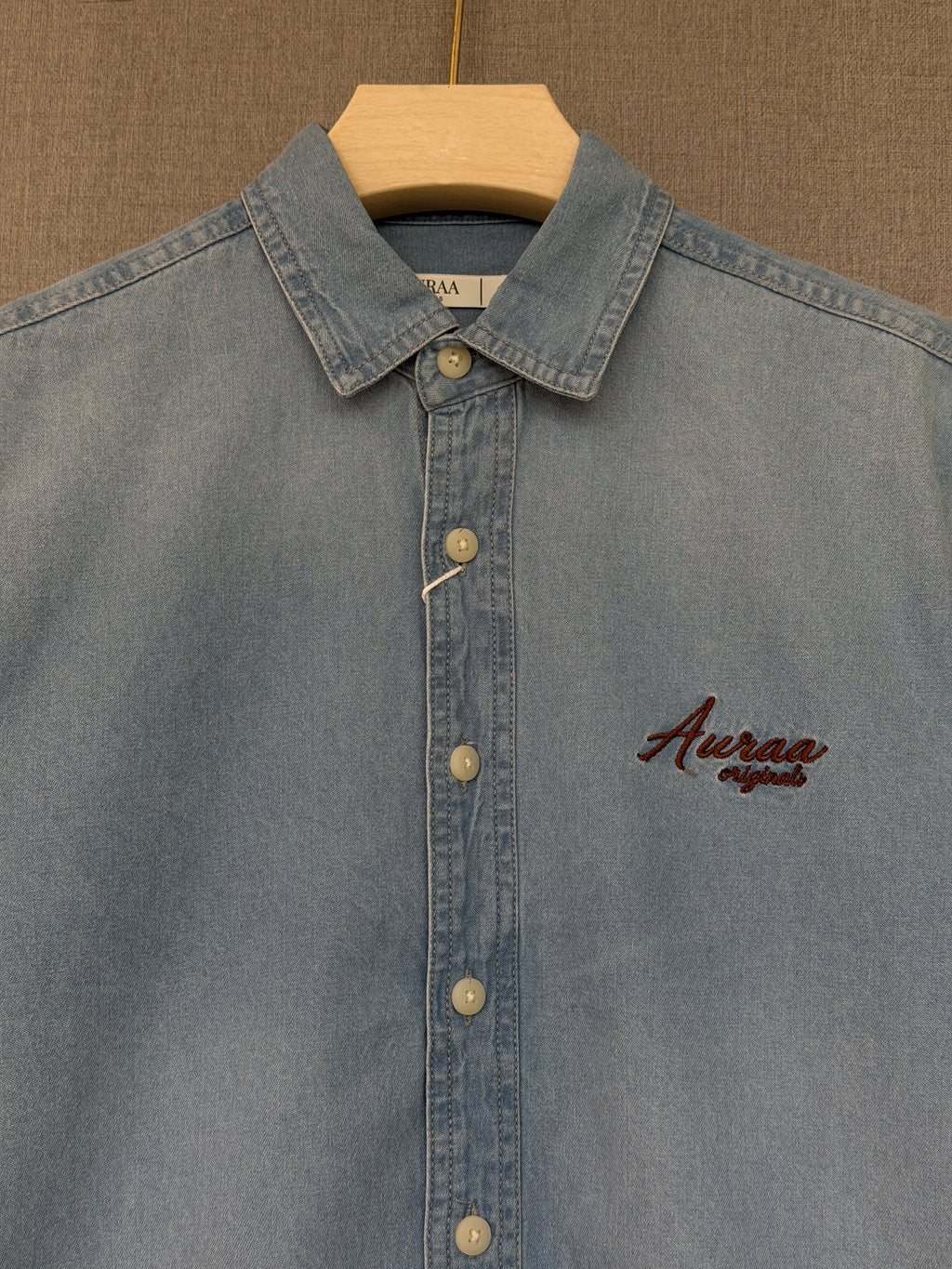 Washed Denim Shirt - Light Blue