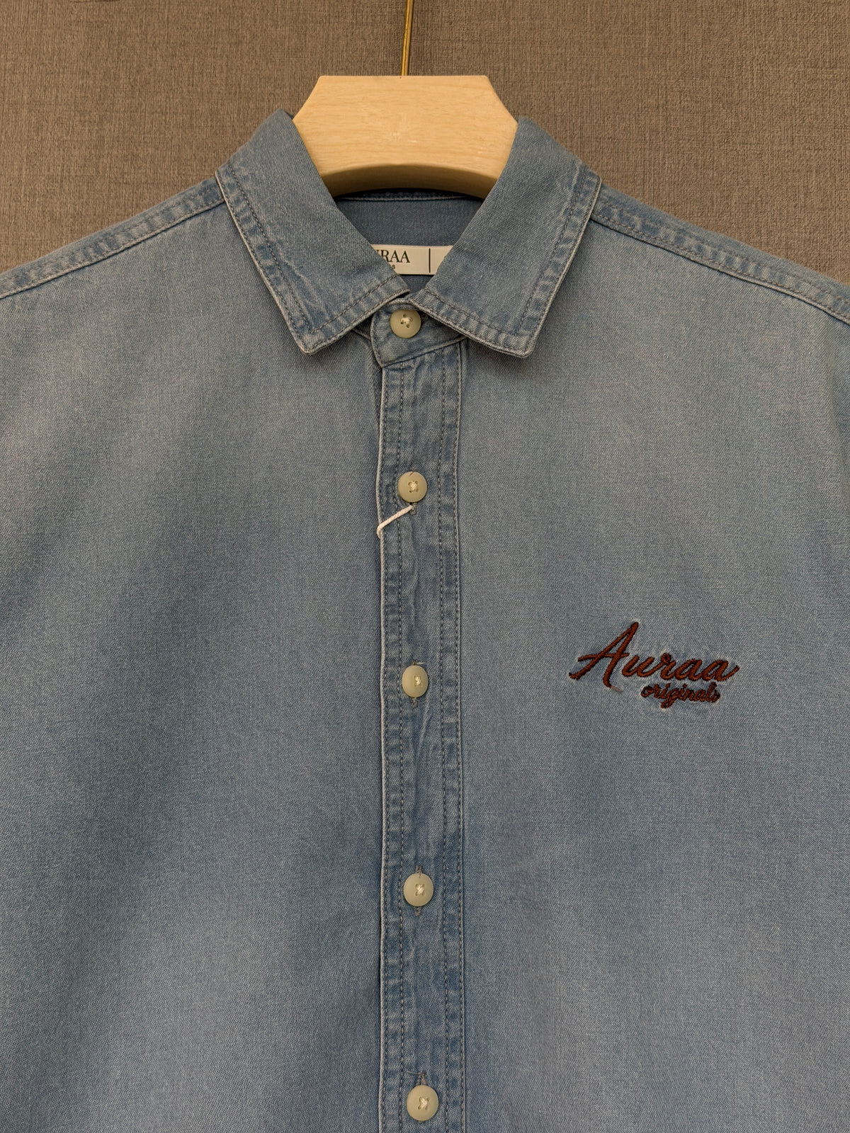 Washed Denim Shirt - Light Blue