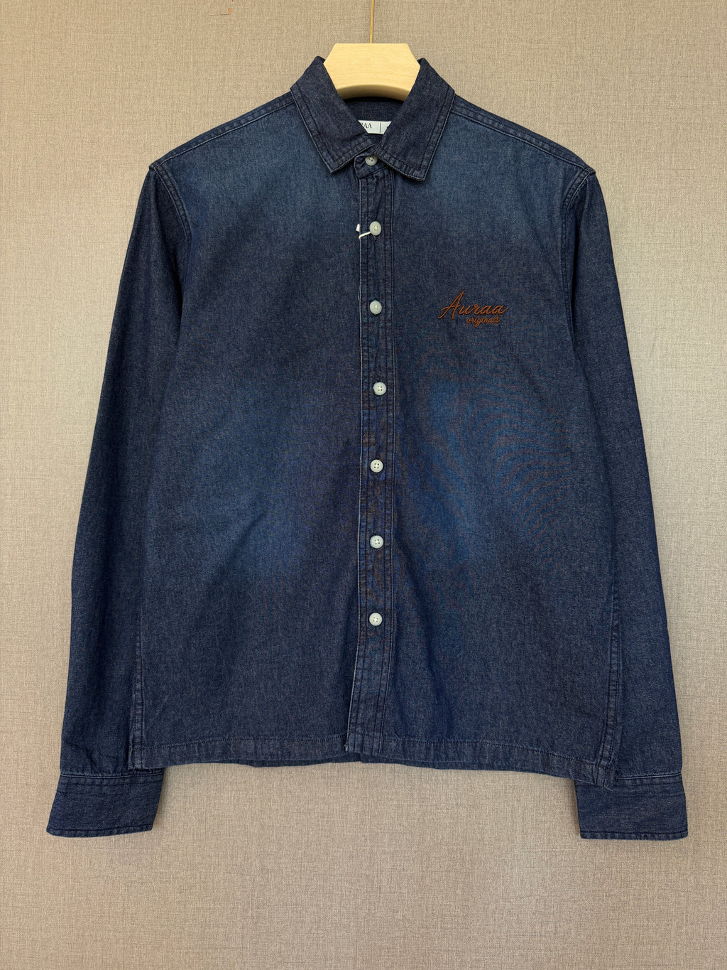 Dark Wash Denim Shirt - Navy Blue