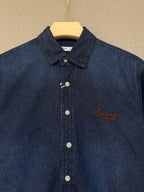 Dark Wash Denim Shirt - Navy Blue