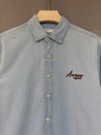 Light Wash Denim Shirt - Ice Blue