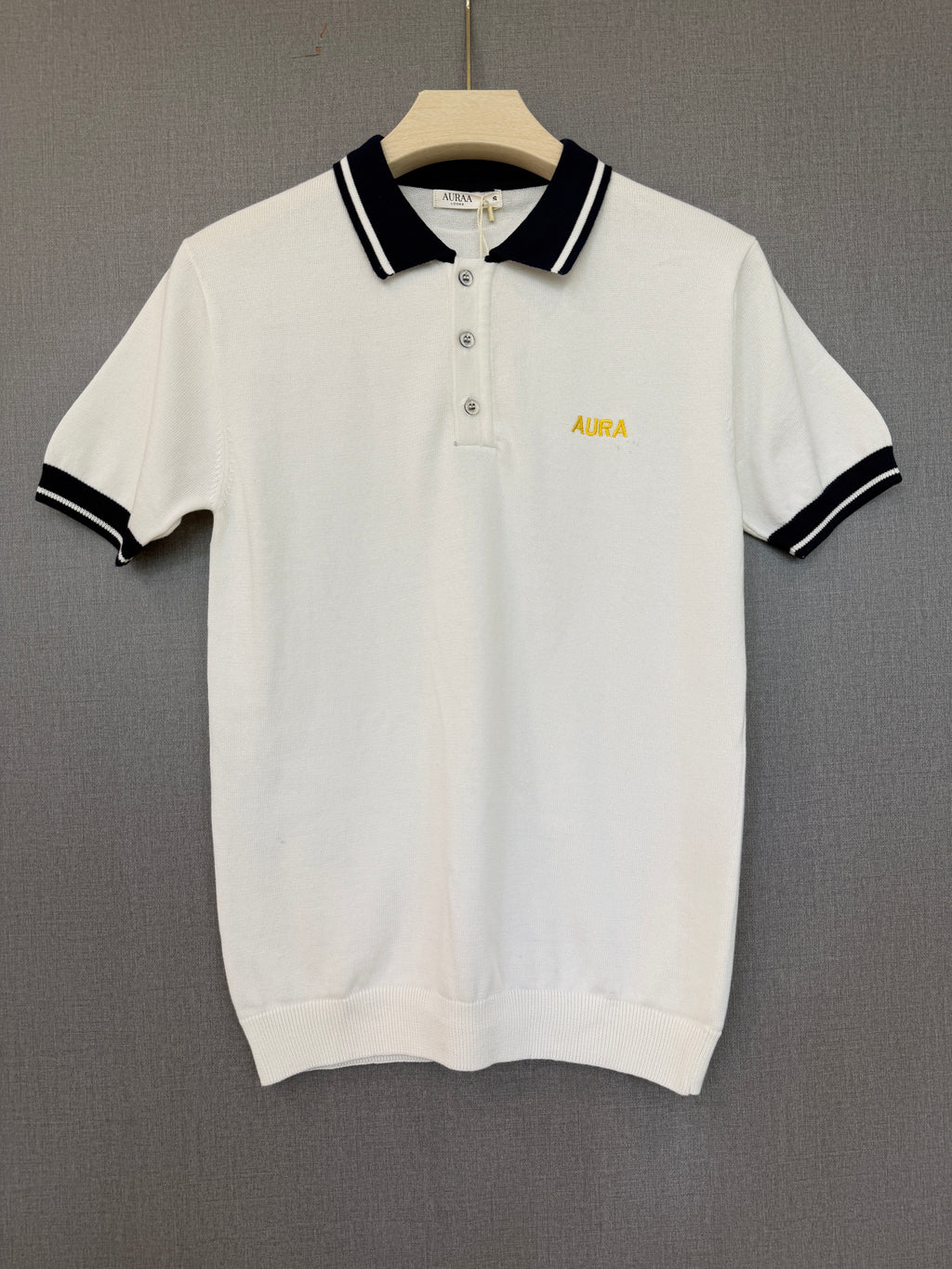 Textured Polo T Shirt - White