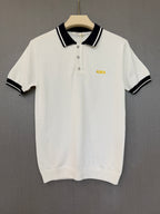 Textured Polo T Shirt - White