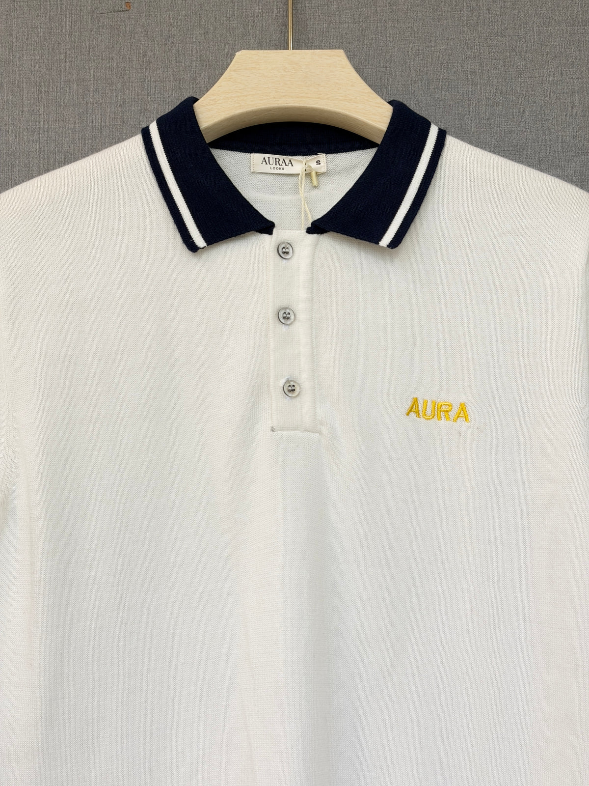 Textured Polo T Shirt - White