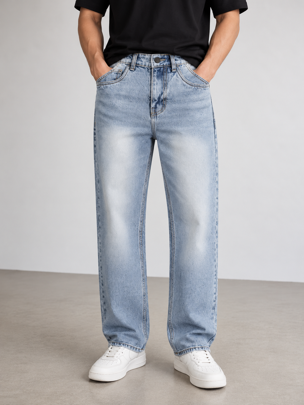 Classic Straight Fit Jeans - Ice Blue