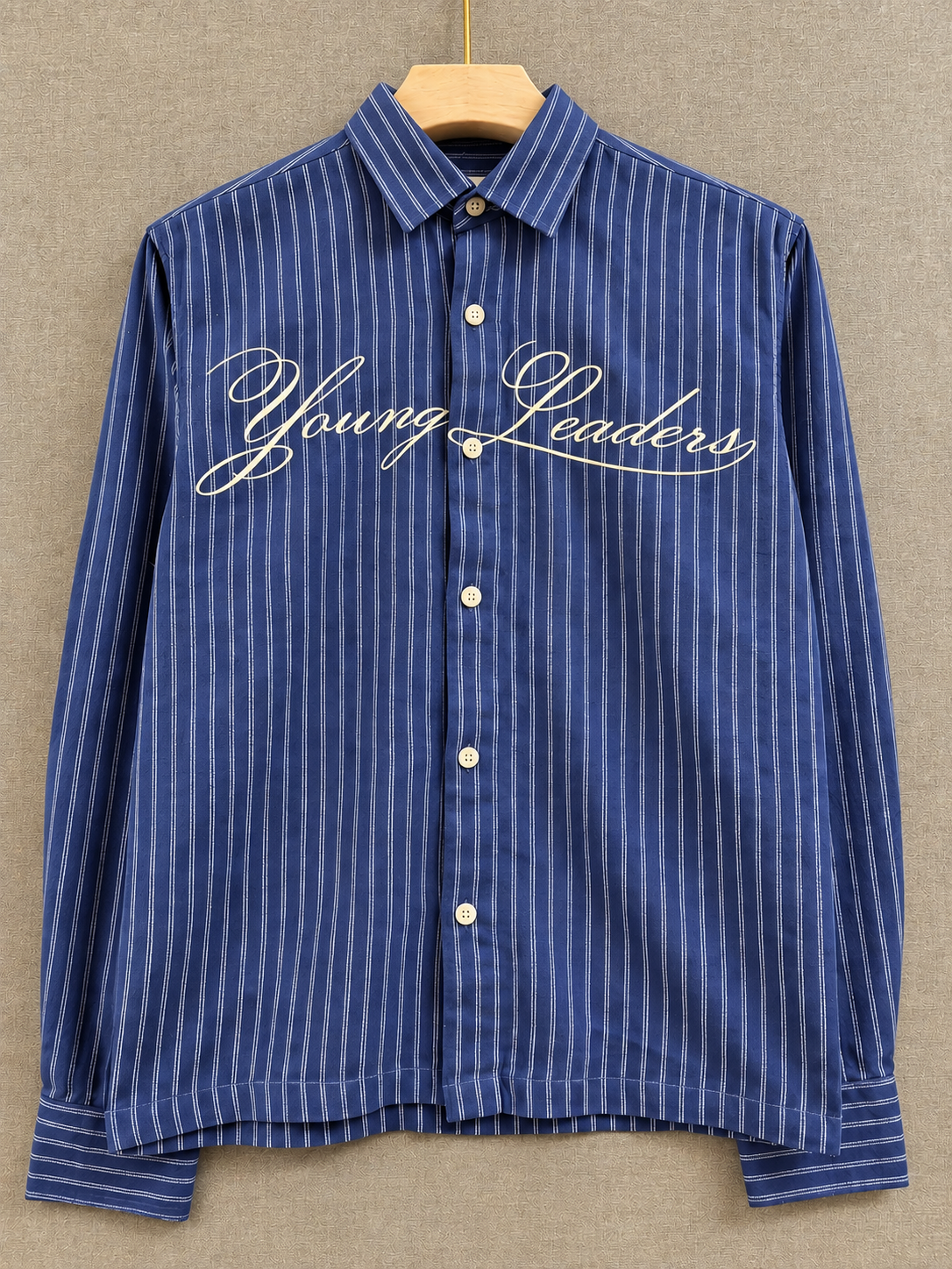 Signature Stripe Boxy Fit Shirt - Navy