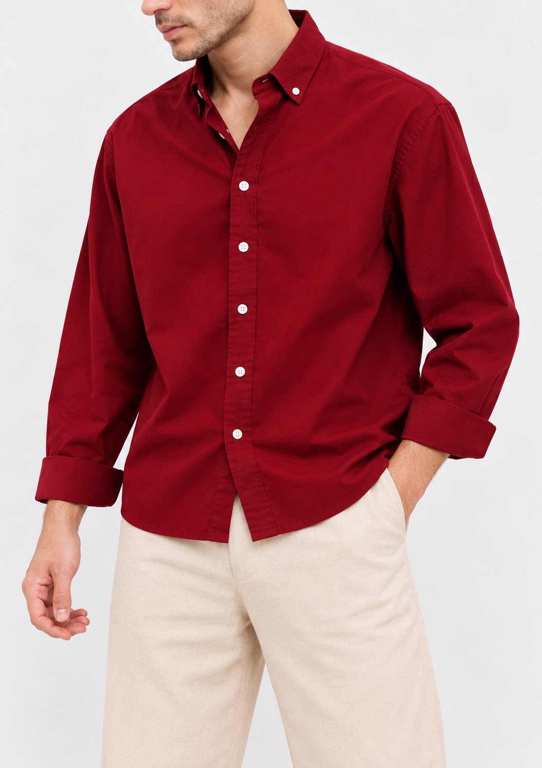 Heritage Oxford Shirt - Burgundy