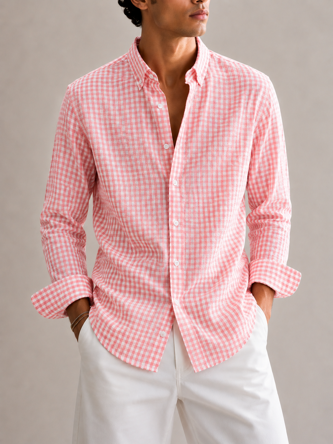 Textured Crush Check Shirt