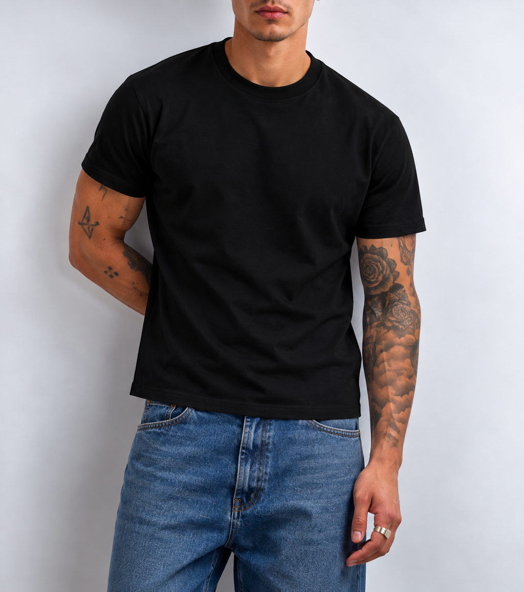 Classic Crew Neck Tee - Black