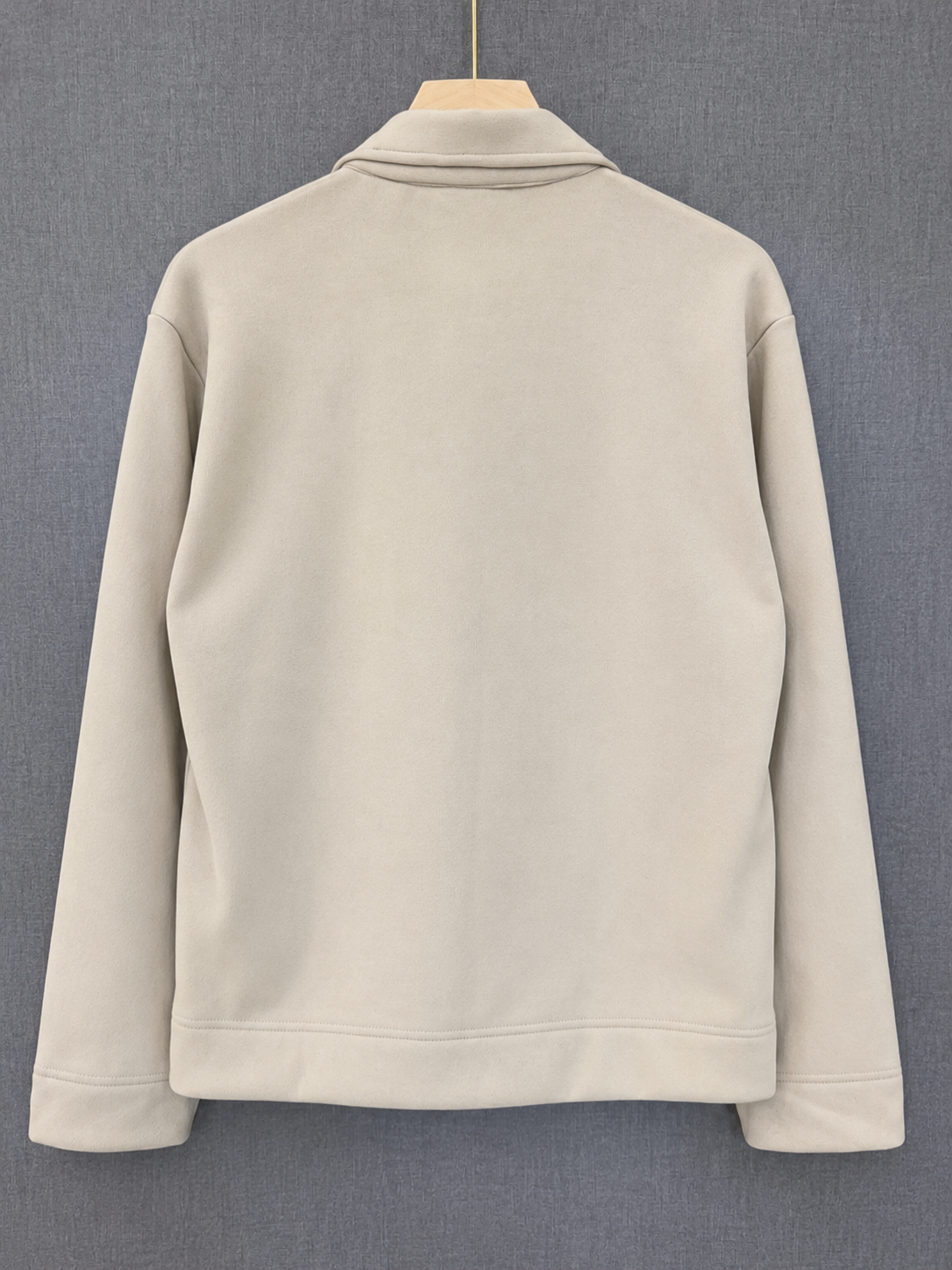 Suede Zip Jacket - Beige