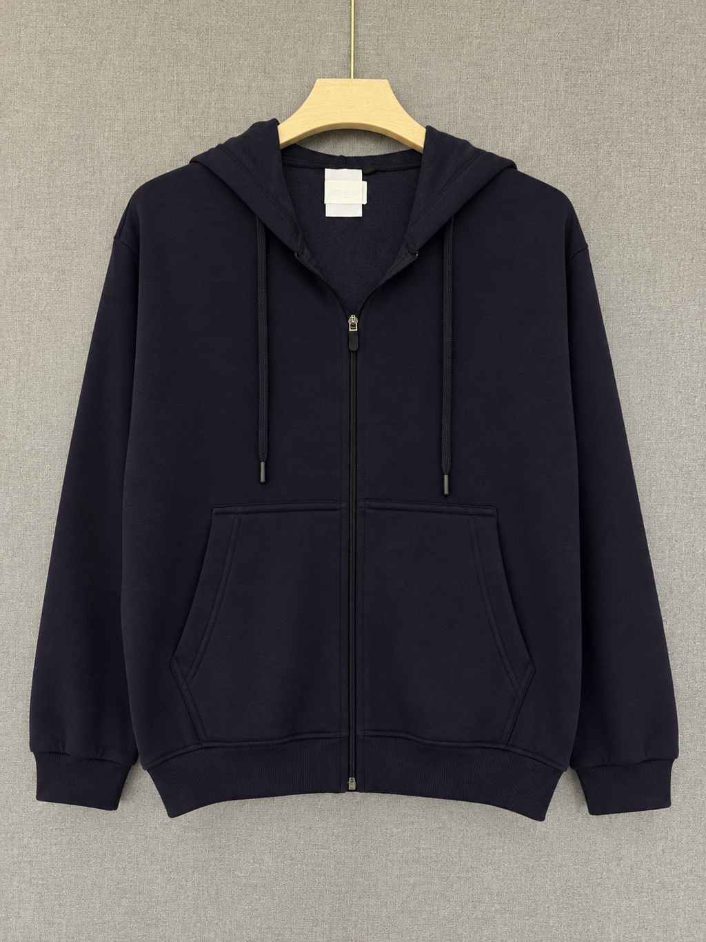 Oversized Zip Up Hoodie - Navy Blue