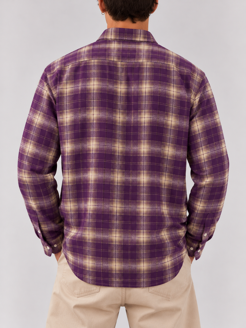 Flannel Shirt - Purple Beige