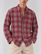 Flannel Shirt - Red Grey