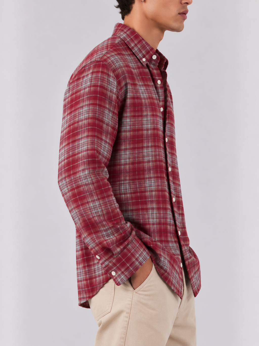 Flannel Shirt - Red Grey