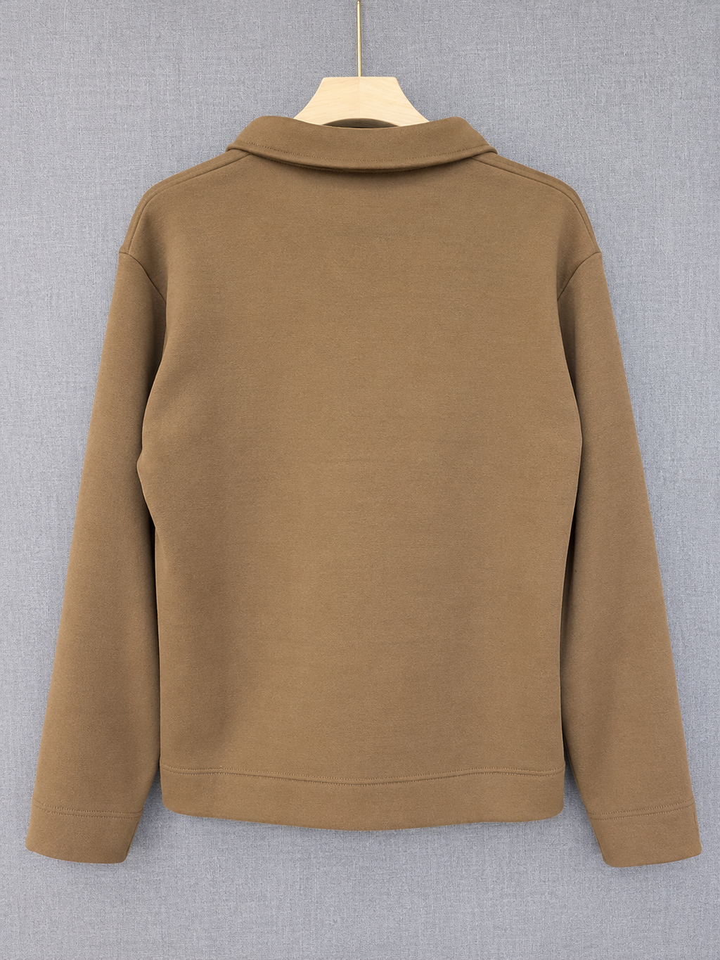 Suede Zip Jacket - Brown
