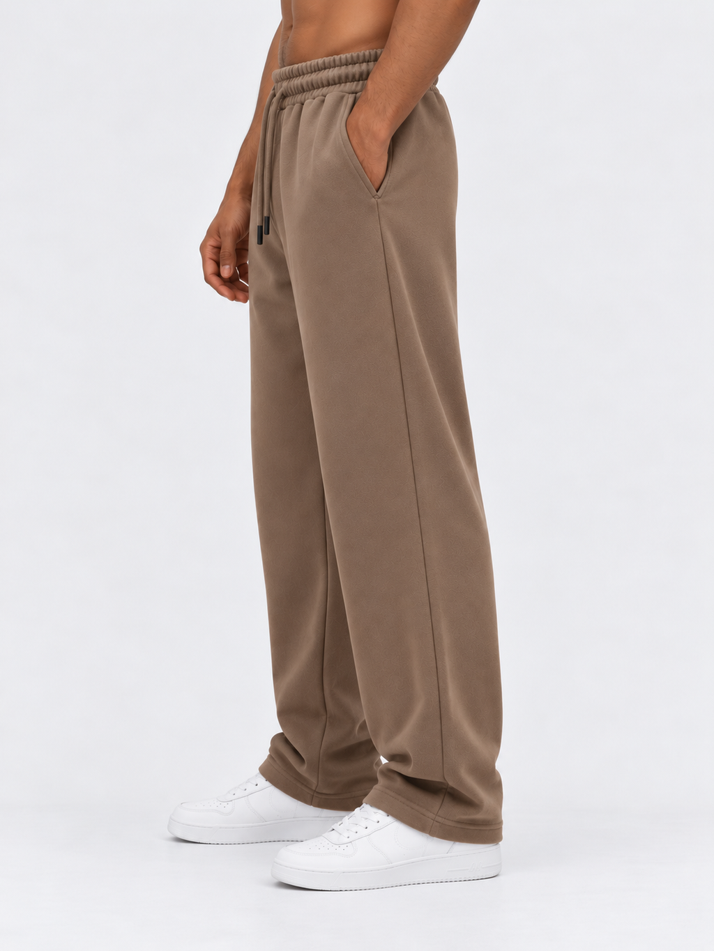 Premium Relaxed Fit Sweatpants - Taupe Brown
