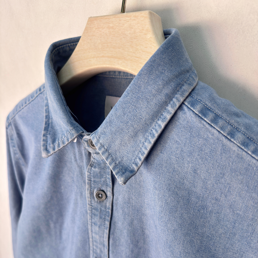 Premium Denim Shirt - Sky Blue