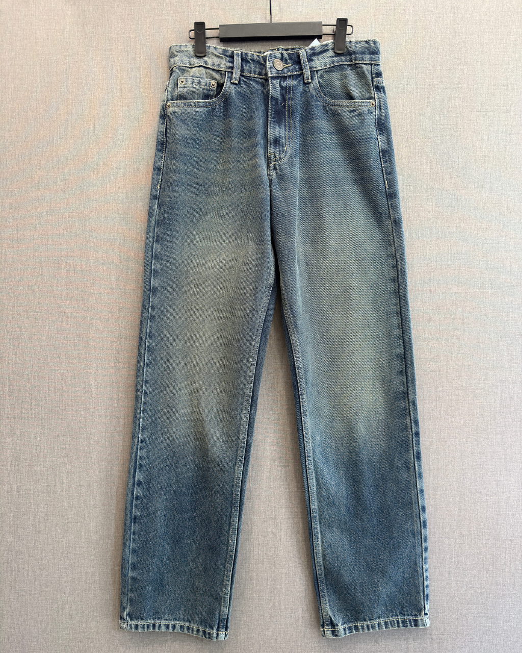 Denim Straight Fit Jeans - Vintage Wash Blue 3