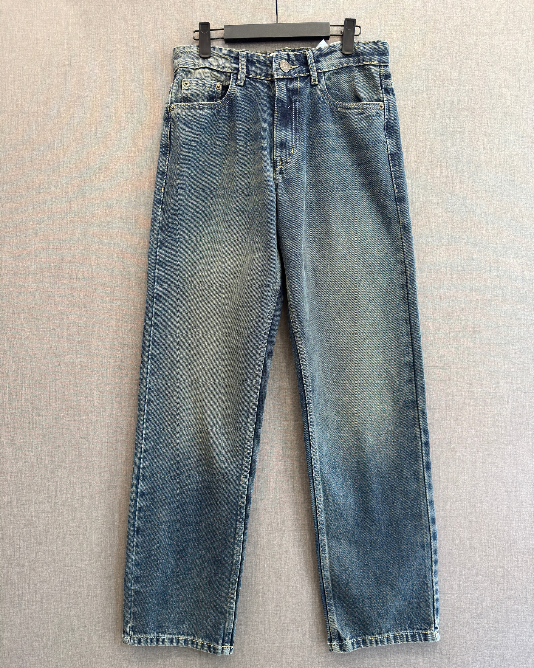 Denim Straight Fit Jeans - Vintage Wash Blue 3