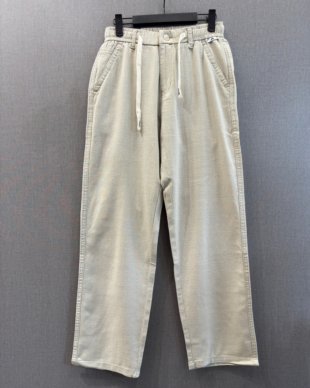 Off White Loose Linen Pant