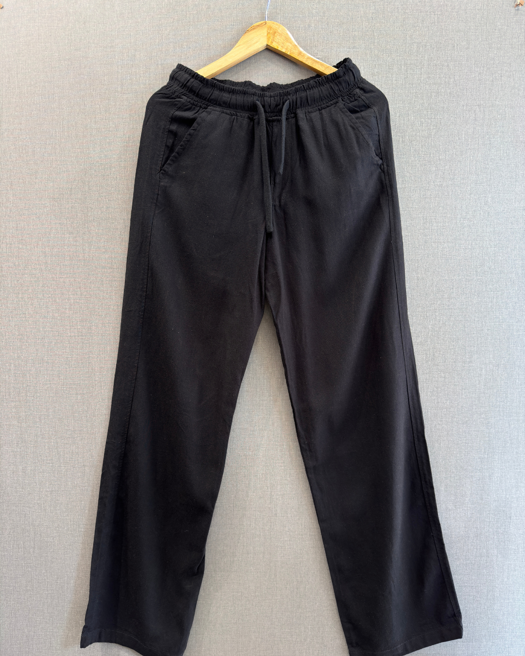 Black Loose Lenin Pant
