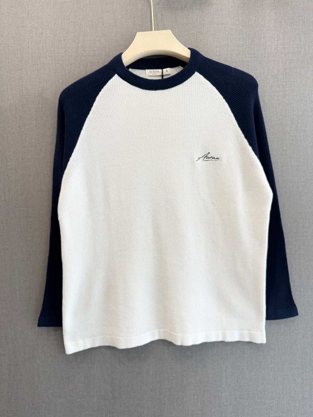 Auraa Signature Knit Crop - Navy Blue