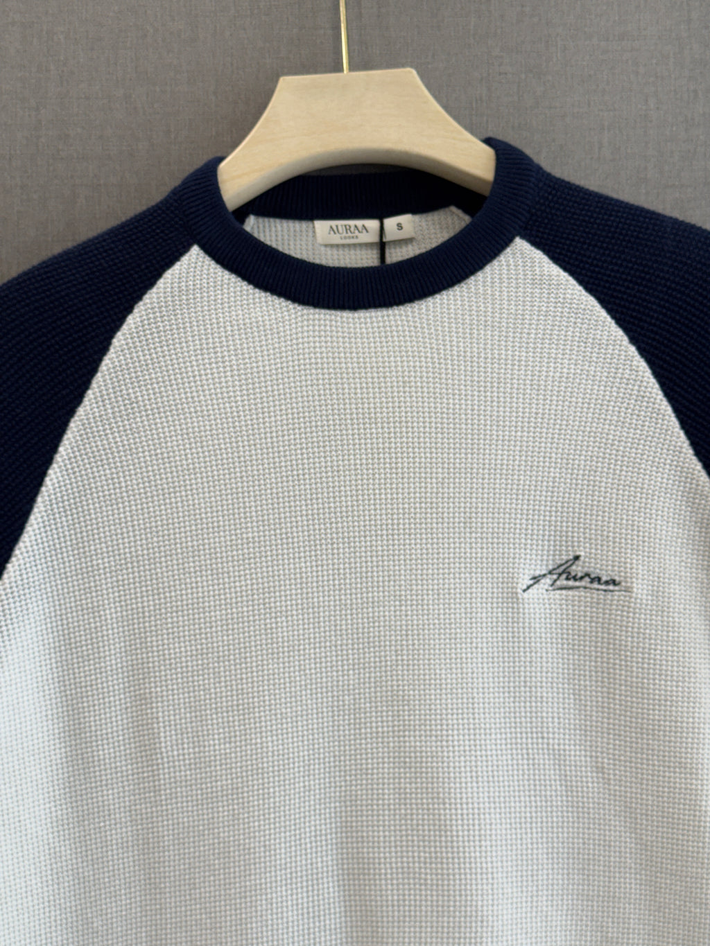 Auraa Signature Knit Crop - Navy Blue