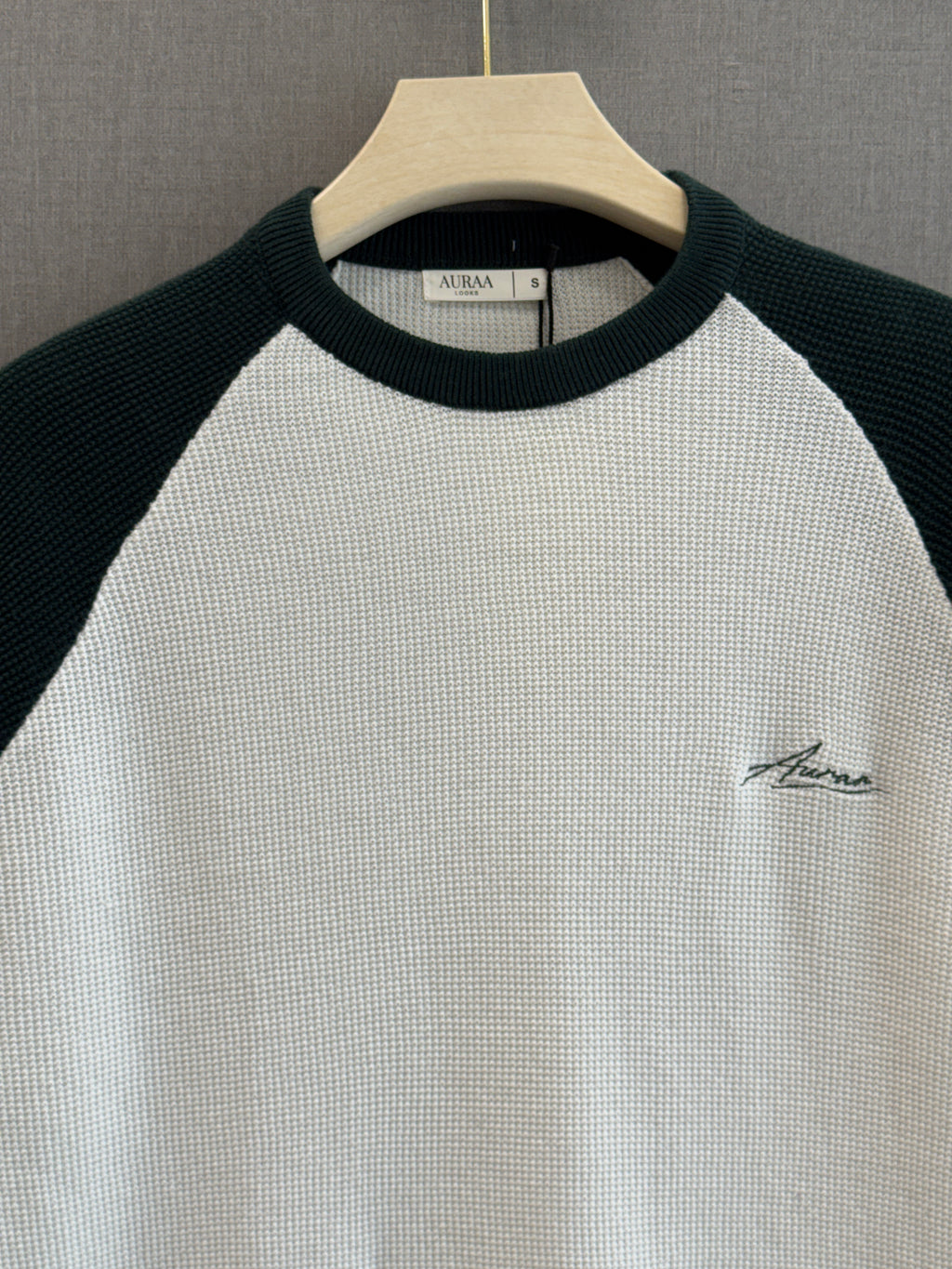 Auraa Signature Knit Crop - Forest Green