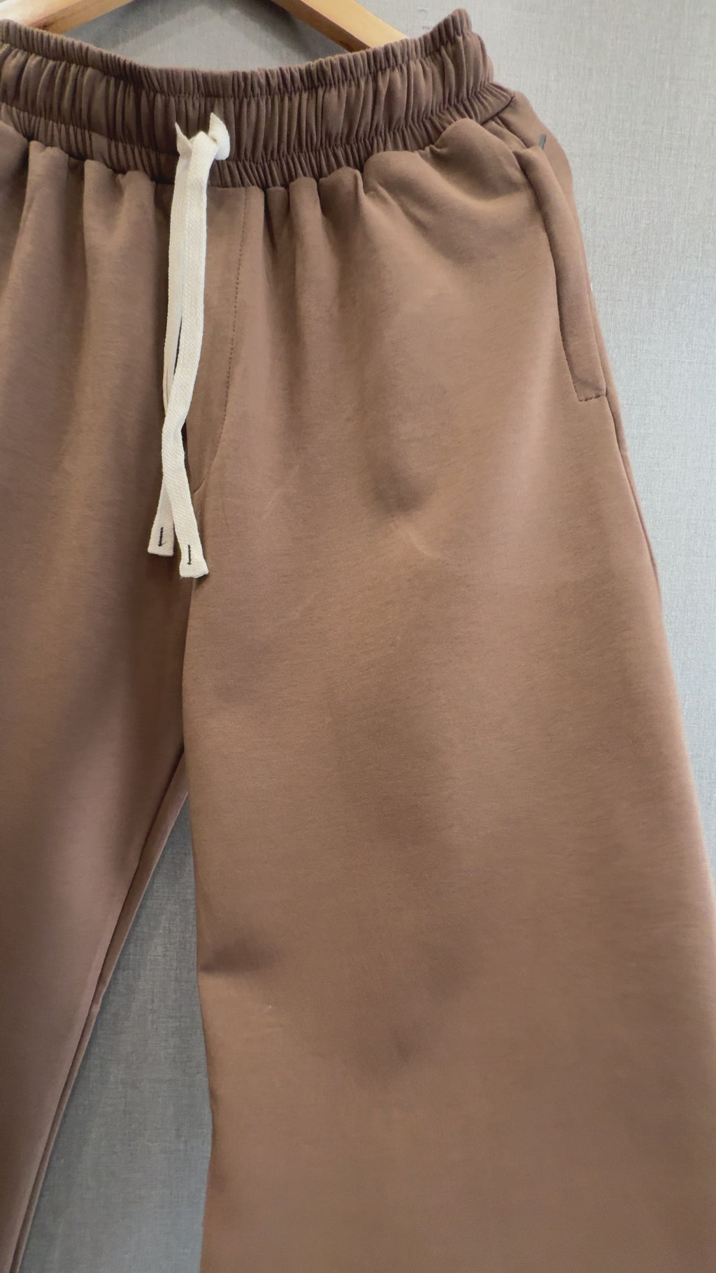 Straight Fit Track Pant - Mocha Brown