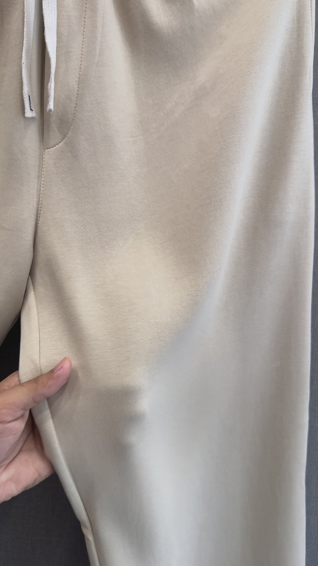 Straight Fit Track Pant - Sand Beige