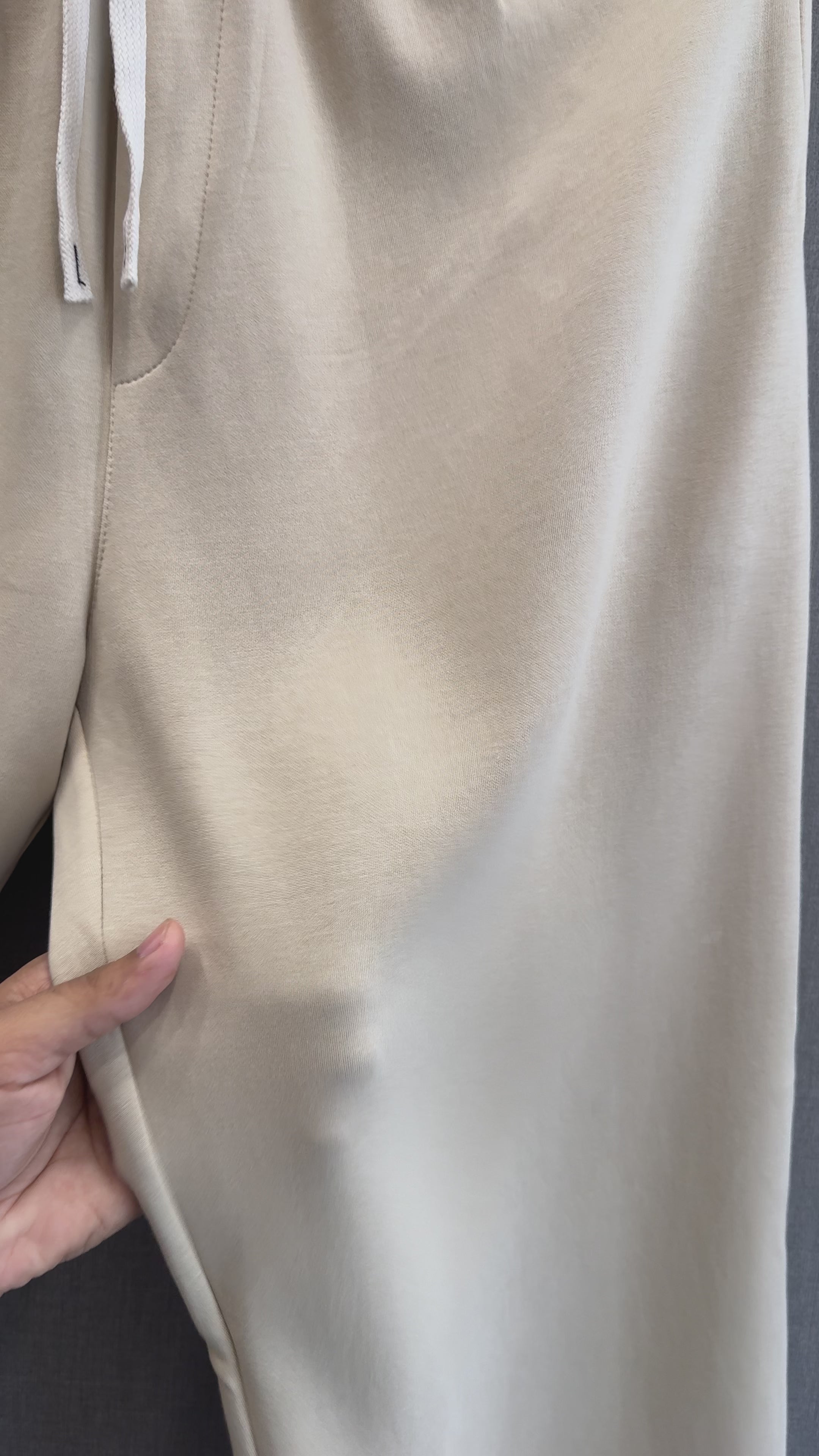 Straight Fit Track Pant - Sand Beige